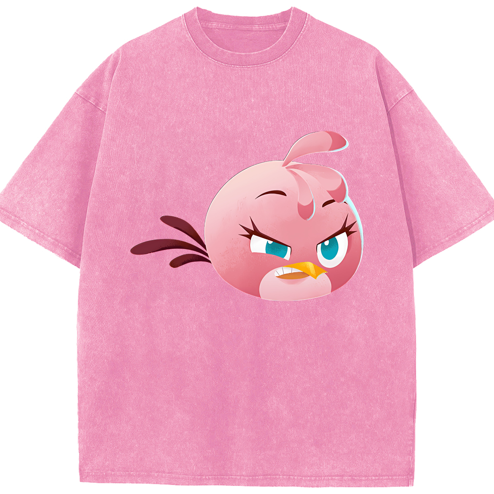 （画像用） Angry Birds アングリーバード 綿100% ヴィンテージ風 半袖Tシャツ（フロントプリント）